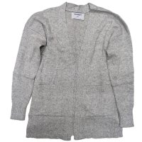 ONX02: Girls Light Grey Long Knitted Cardigan (6-12 Years)